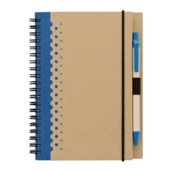Junior Notebook & Pen Set (Q42235) -Qualityimprint Shop Q42235 blue blank notebooks withlogo 3