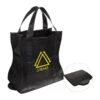 Wave Rider Folding Tote Bags (Q426711) -Qualityimprint Shop Q426711 black totebags withlogo beautyshot 1
