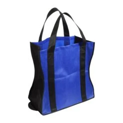 Wave Rider Folding Tote Bags (Q426711) -Qualityimprint Shop Q426711 royalblue blank totebags withlogo 3