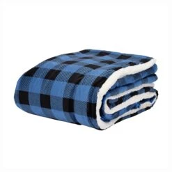 Micro Mink Sherpa Blanket (Q432311) -Qualityimprint Shop Q432311 blue blank blankets withlogo 10