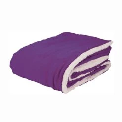 Micro Mink Sherpa Blanket (Q432311) -Qualityimprint Shop Q432311 purple blank blankets withlogo 7