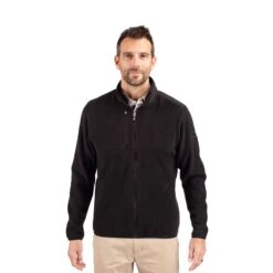 Cutter & Buck Cascade Eco Fleece Mens Full Zip Jacket (Q434332) -Qualityimprint Shop Q434332 black jackets with logo 3