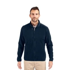 Cutter & Buck Cascade Eco Fleece Mens Full Zip Jacket (Q434332) -Qualityimprint Shop Q434332 navyblue jackets with logo 5
