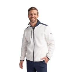 Cutter & Buck Cascade Eco Fleece Mens Full Zip Jacket (Q434332) -Qualityimprint Shop Q434332 shellnavy jackets with logo 6
