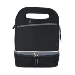 Koozie® Duplex Lunch Kooler With Handle (Q437311) -Qualityimprint Shop Q437311 black lunch bags with logo 3