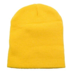 Short Knit Beanies (Q438911) -Qualityimprint Shop Q438911 neon yellow beanies with logo 6