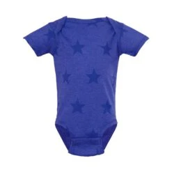 Code Five Infant Star Print Bodysuit (Q442332) -Qualityimprint Shop Q442332 royalstar onesies with logo 7