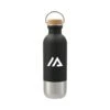 Lagom 27 Oz. Single Wall Stainless Steel Bottle (Q447722) -Qualityimprint Shop Q447722 black steel bottles with logo 1