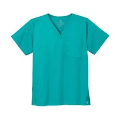 Wink® Unisex WorkFlex Chest Pocket V-Neck Top (Q448222) -Qualityimprint Shop Q448222 teal scrubs and la coats with logo 7