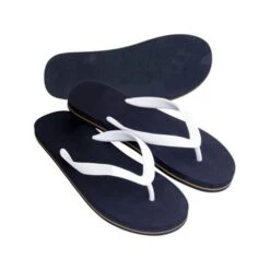 Zori EVA Rubber Flip Flops (Q476411) -Qualityimprint Shop Q476411 navy slippers with logo 5