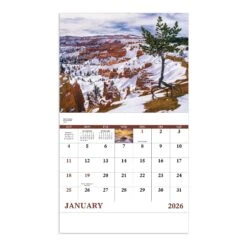 Landscapes Of America - Stapled (Q479811) -Qualityimprint Shop Q479811 white month open blank calendars withlogo 3