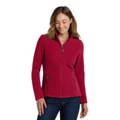 Port Authority® Ladies Value Fleece Jacket (Q483465) -Qualityimprint Shop Q483465 TrueRed Jackets with logo 1