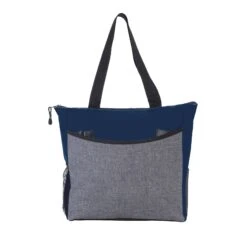 Atchison® Two-Tone TranSport It Tote (Q484332) -Qualityimprint Shop Q484332 navy tote bags with logo 6