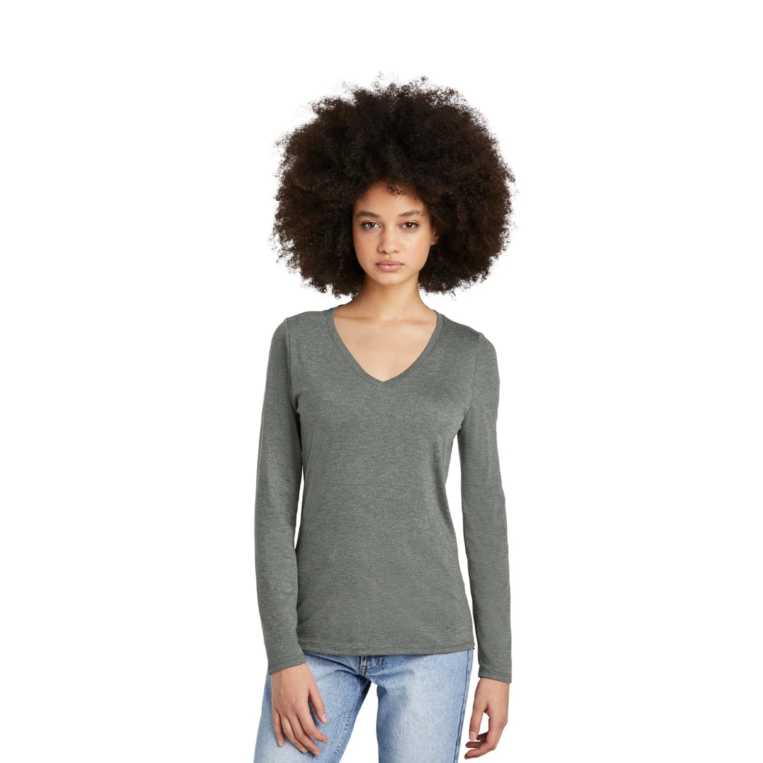District® Women’s Perfect Tri® Long Sleeve V-Neck Tee (Q487922) 6 District® Women’s Perfect Tri® Long Sleeve V-Neck Tee (Q487922) - Image 6