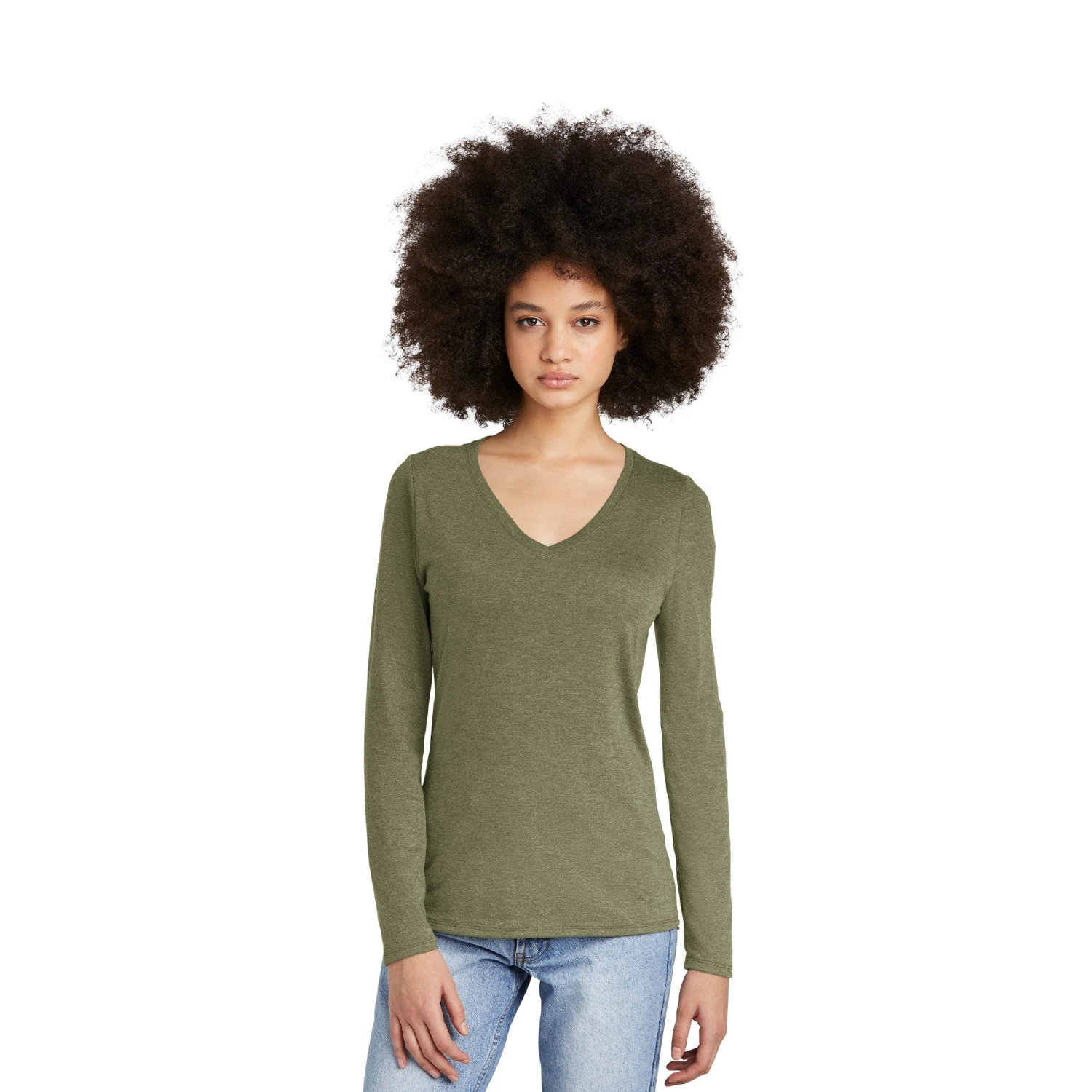 District® Women’s Perfect Tri® Long Sleeve V-Neck Tee (Q487922) 9 District® Women’s Perfect Tri® Long Sleeve V-Neck Tee (Q487922) - Image 9