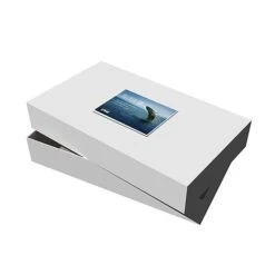 24" X 14" X 4" White Apparel Debossed Box (Q490322)