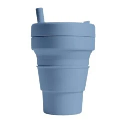 16 Oz. Stojo Collapsible Cup (Q503822) -Qualityimprint Shop Q503822 steelblue blank cups withlogo 4