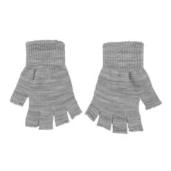 Fingerless Gloves (Q509511) -Qualityimprint Shop Q509511 grey gloves with logo 5