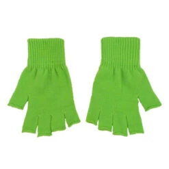 Fingerless Gloves (Q509511) -Qualityimprint Shop Q509511 lime green gloves with logo 8