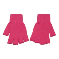 Fingerless Gloves (Q509511) -Qualityimprint Shop Q509511 pink gloves with logo 4