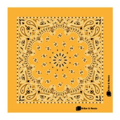 22 In Traditional USA Paisleys Bandana - Gold (Q526522)