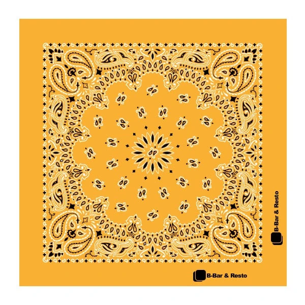 22 In Traditional USA Paisleys Bandana - Gold (Q526522) 1 22 In Traditional USA Paisleys Bandana - Gold (Q526522)