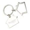House Shape Key Chain (Q533311) -Qualityimprint Shop Q533311 silver keychains withlogo beautyshot 1