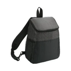 Grid Sling 12 Can Cooler (Q535622) -Qualityimprint Shop Q535622 black cooler bags with logo 5