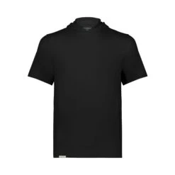 Holloway Eco Revive™ Youth Ventura Soft Knit Short Sleeve Hoodie (Q545222) -Qualityimprint Shop Q545222 black t shirts with logo 4