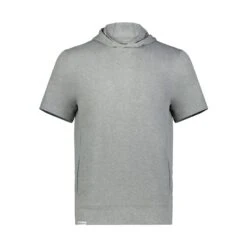 Holloway Eco Revive™ Youth Ventura Soft Knit Short Sleeve Hoodie (Q545222) -Qualityimprint Shop Q545222 greyheather t shirts with logo 7