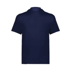 Holloway Eco Revive™ Youth Ventura Soft Knit Short Sleeve Hoodie (Q545222) -Qualityimprint Shop Q545222 navyheather t shirts with logo 8