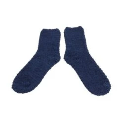 BeWell™ Socks Cozy Comfort Socks (Q546722) -Qualityimprint Shop Q546722 navy socks with logo 3