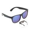 Palmetto Colored-Lens Sunglasses (Q554322) -Qualityimprint Shop Q554322 black blue sunglasses withlogo beautyshot 1