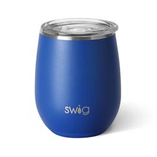 14 Oz. Swig Matte Stemless Wine Cup - Matte Royal (Q560522) 2 14 Oz. Swig Matte Stemless Wine Cup - Matte Royal (Q560522) - Image 2