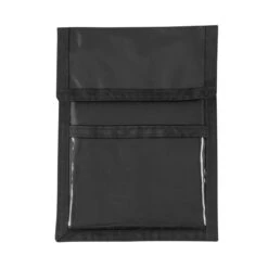 Nylon Neck Wallet Badge Holders (420D) (Q578311) -Qualityimprint Shop Q578311 black holder with logo 14