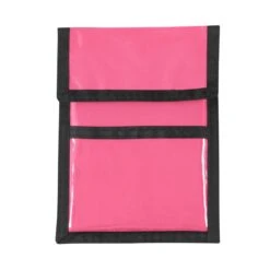 Nylon Neck Wallet Badge Holders (420D) (Q578311) -Qualityimprint Shop Q578311 neonpink badge holder with logo 8