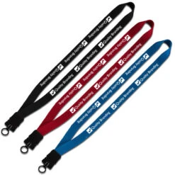 3/4" Smooth Nylon Lanyard With Snap-Buckle Release & O-Ring (Q58337)