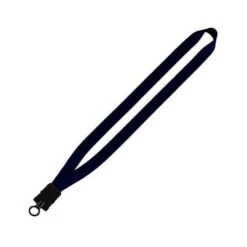 3/4" Smooth Nylon Lanyard With Snap-Buckle Release & O-Ring (Q58337) -Qualityimprint Shop Q58337 4 navy