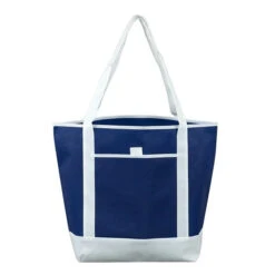 Travel Boat Tote Bag (Q583611) -Qualityimprint Shop Q583611 navy tote bags with logo 5