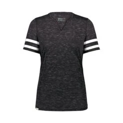 Holloway Eco Revive™ Women's Monterey V-Neck T-Shirt (Q585222) 16 Holloway Eco Revive™ Women's Monterey V-Neck T-Shirt (Q585222) -Qualityimprint Shop Q585222 blackheatherwhite v neck t shirts with logo 4