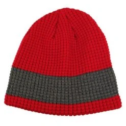 Two Tone Big Bear Eco Beanie (Q586235) -Qualityimprint Shop Q586235 3 redcharcoal