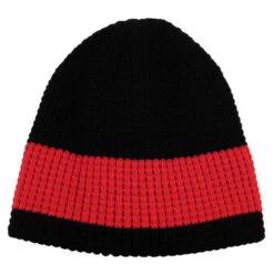 Two Tone Big Bear Eco Beanie (Q586235) -Qualityimprint Shop Q586235 8 blackred