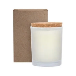 ZEN Niva Frosted Candle With Cork Lid (Q595022) -Qualityimprint Shop Q595022 blank candles with logo 2