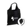 Bazaar RPET Folding Reusable Tote Bag (Q595422) 24 Bazaar RPET Folding Reusable Tote Bag (Q595422) -Qualityimprint Shop Q595422 black tote bags with logo 1
