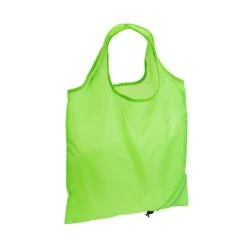 Bazaar RPET Folding Reusable Tote Bag (Q595422) -Qualityimprint Shop Q595422 lime green tote bags with logo 6