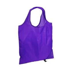 Bazaar RPET Folding Reusable Tote Bag (Q595422) -Qualityimprint Shop Q595422 purple tote bags with logo 5