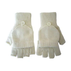 Fingerless Gloves With Flap (Q609511) -Qualityimprint Shop Q609511 vanilla gloves with logo 6