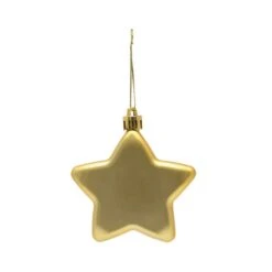 Shatter Resistant Flat Star Ornament (Q612711) -Qualityimprint Shop Q612711 gold ornaments with logo 3