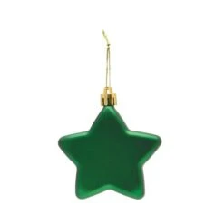 Shatter Resistant Flat Star Ornament (Q612711) -Qualityimprint Shop Q612711 green ornaments with logo 4