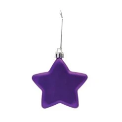 Shatter Resistant Flat Star Ornament (Q612711) -Qualityimprint Shop Q612711 purple ornaments with logo 5